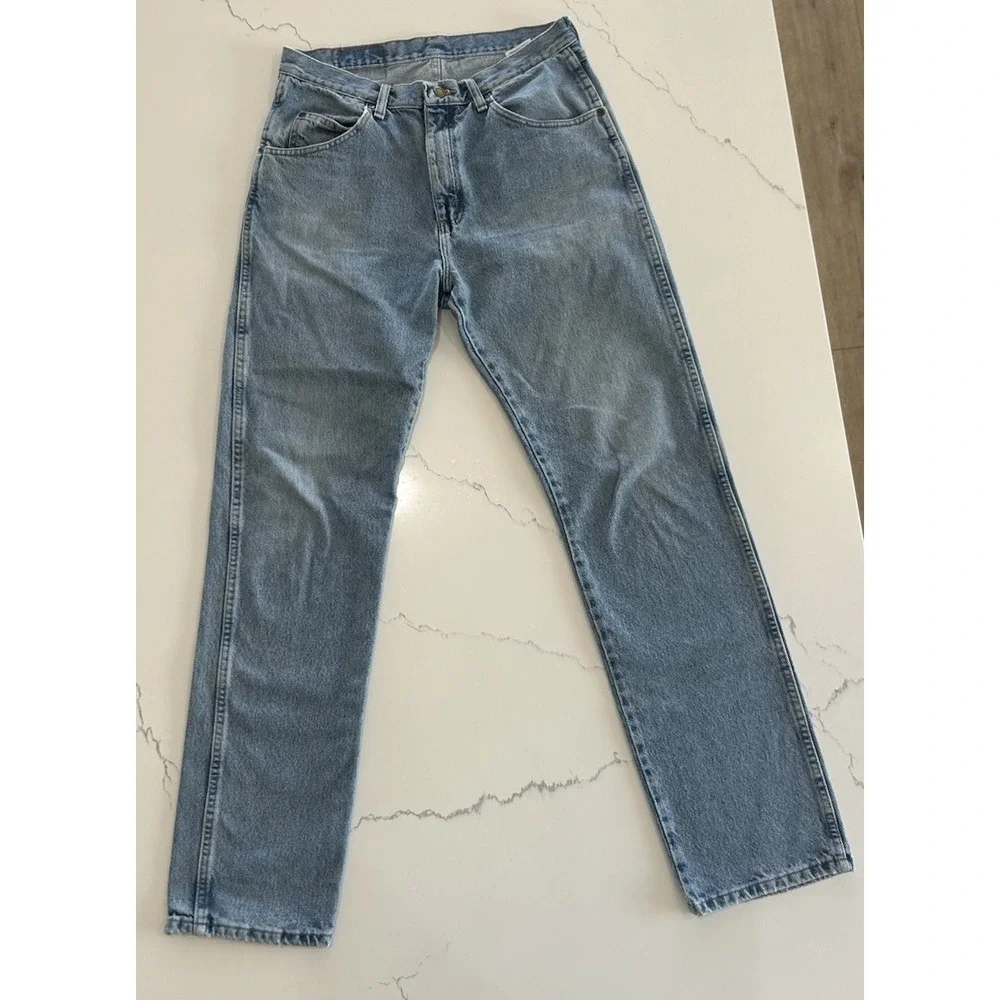 Vintage Wrangler Casual LightWash Straight Leg Jeans 33x34